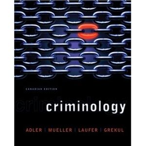 Criminology Canadian Ed Text Book Crime Deviance Adler Professional Development